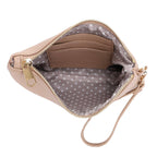 Effie 2 in 1 Hobo Tote Bag With Pouch: Black