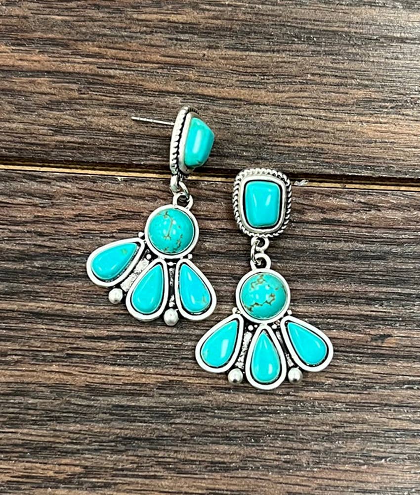 724217, Turquoise Post Earrings