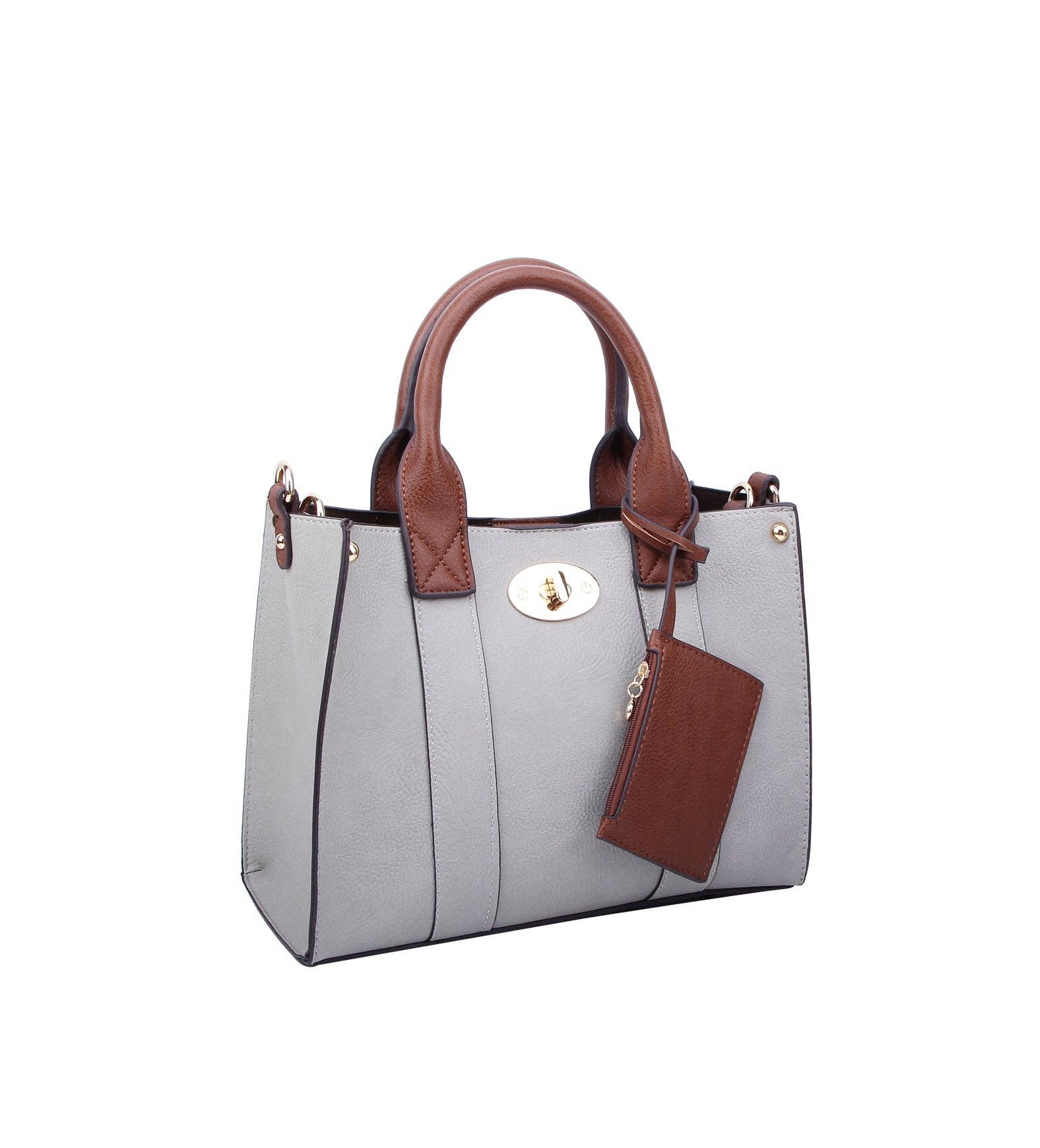 Cameran 3-in-1 Boxy Women's Crossbody Bag & Satchel: Stone