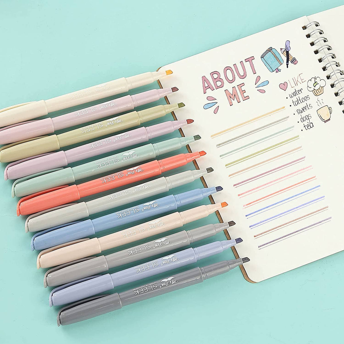 Morandi Highlighters 12 Pack Chisel Tip