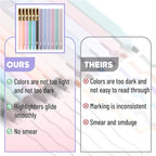 Aesthetic Highlighters & Ballpoint Pens, 12 Pack: Assorted