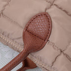 QP782 Quilted Puffer Satchel/Crossbody Bag: Teal