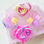 Cute Packaging Set of Hair Ties and Clips: ASSORTED COLOR / ONE SIZE