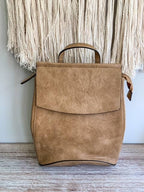UNV0069 Flap Over Convertible Backpack: Brown