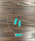 734282, Turquoise Necklace Earrings Set