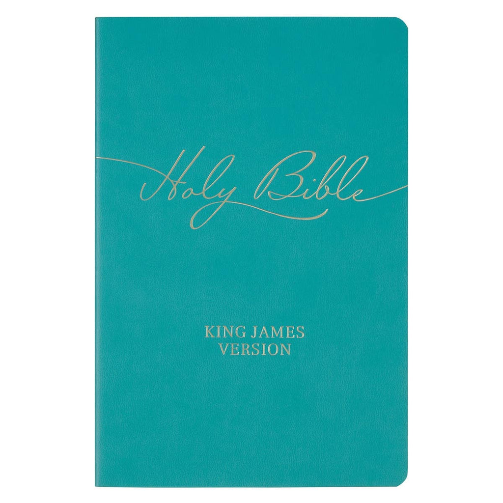 KJV Bible Gift Faux Leather, Teal