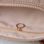 QP782 Quilted Puffer Satchel/Crossbody Bag: Teal