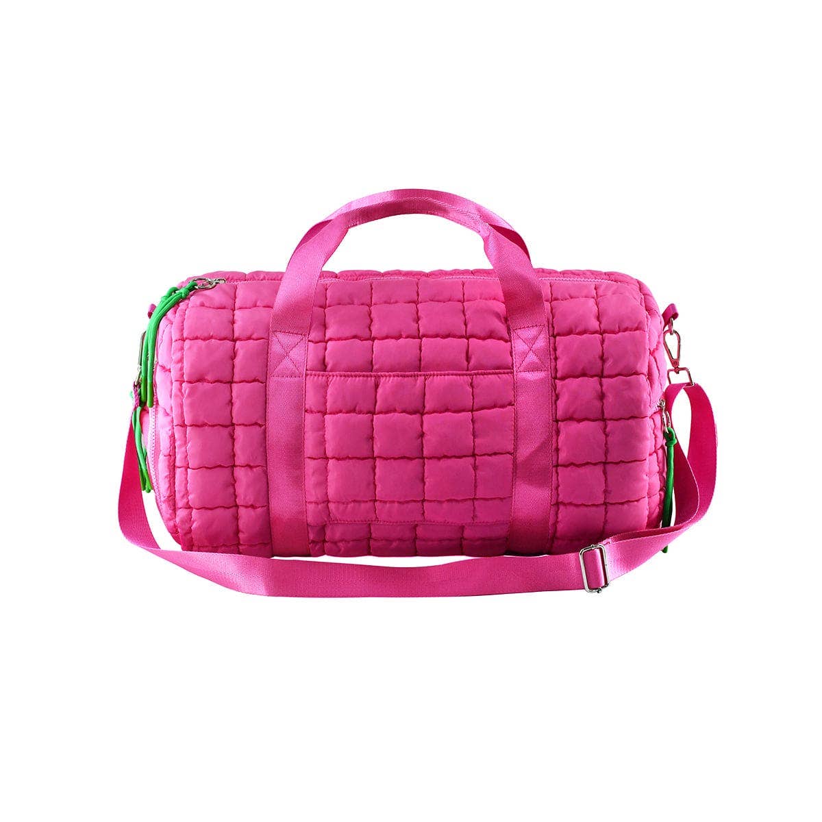 QP774 Quilted Puffer Weekender/Duffel Bag: Orange