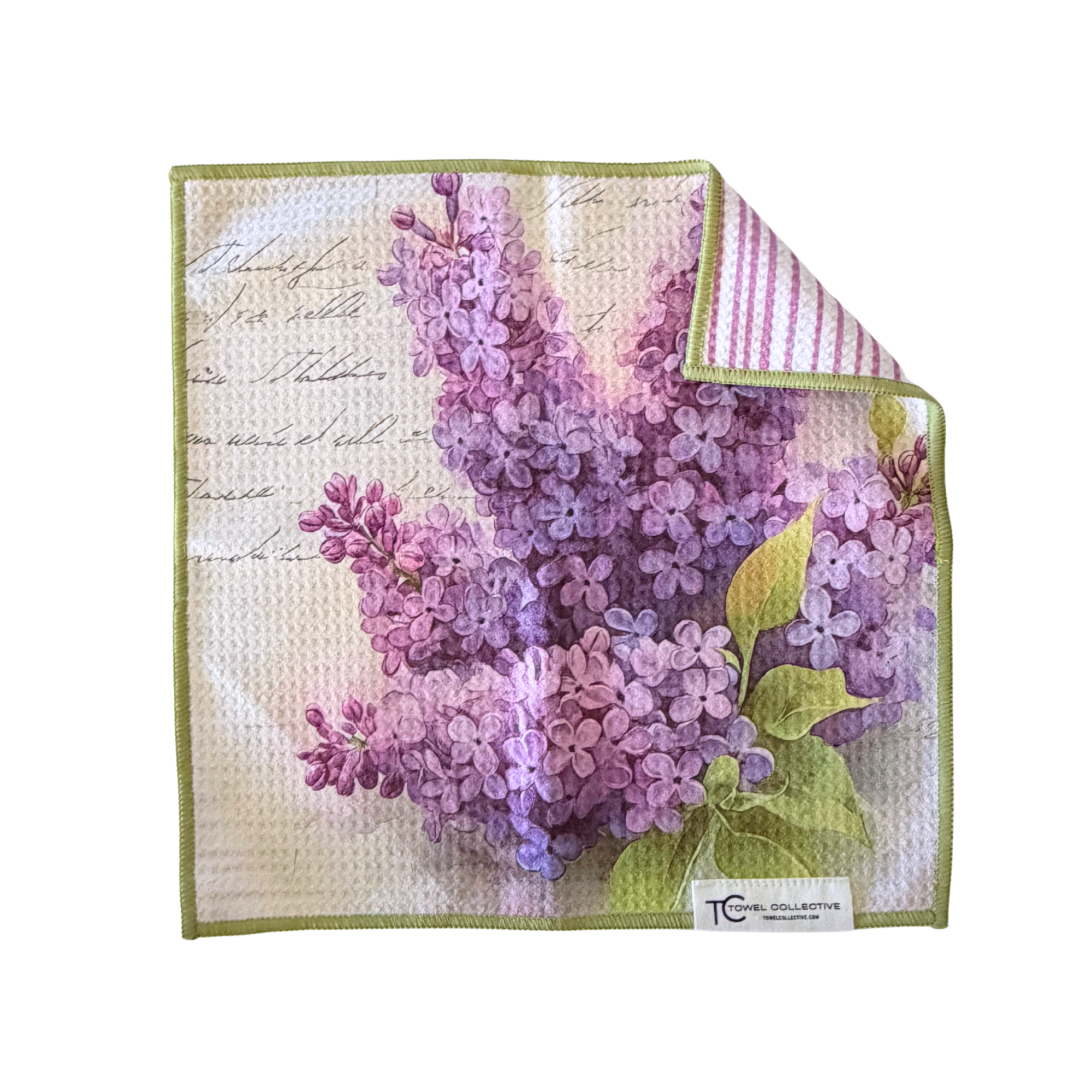 Lilac Lines | Waffle Weave Microfiber Towels Kitchen & Bath: Washcloth