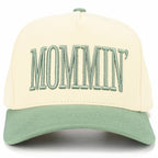 C.C MOMMIN Letter Two Tone Trucker Cap: Beige