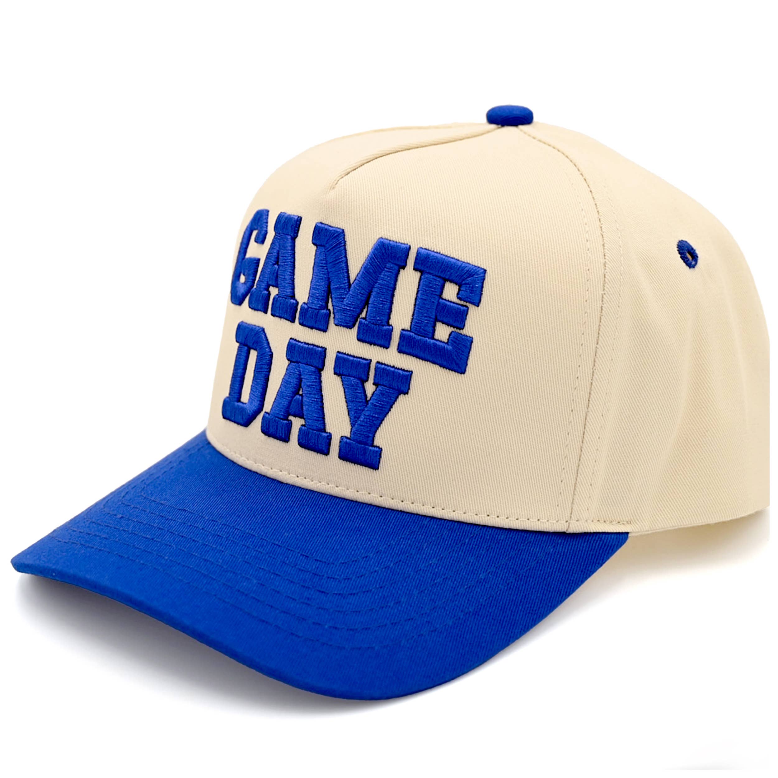 C.C GAME DAY Embroidered Cotton Baseball Cap: Black