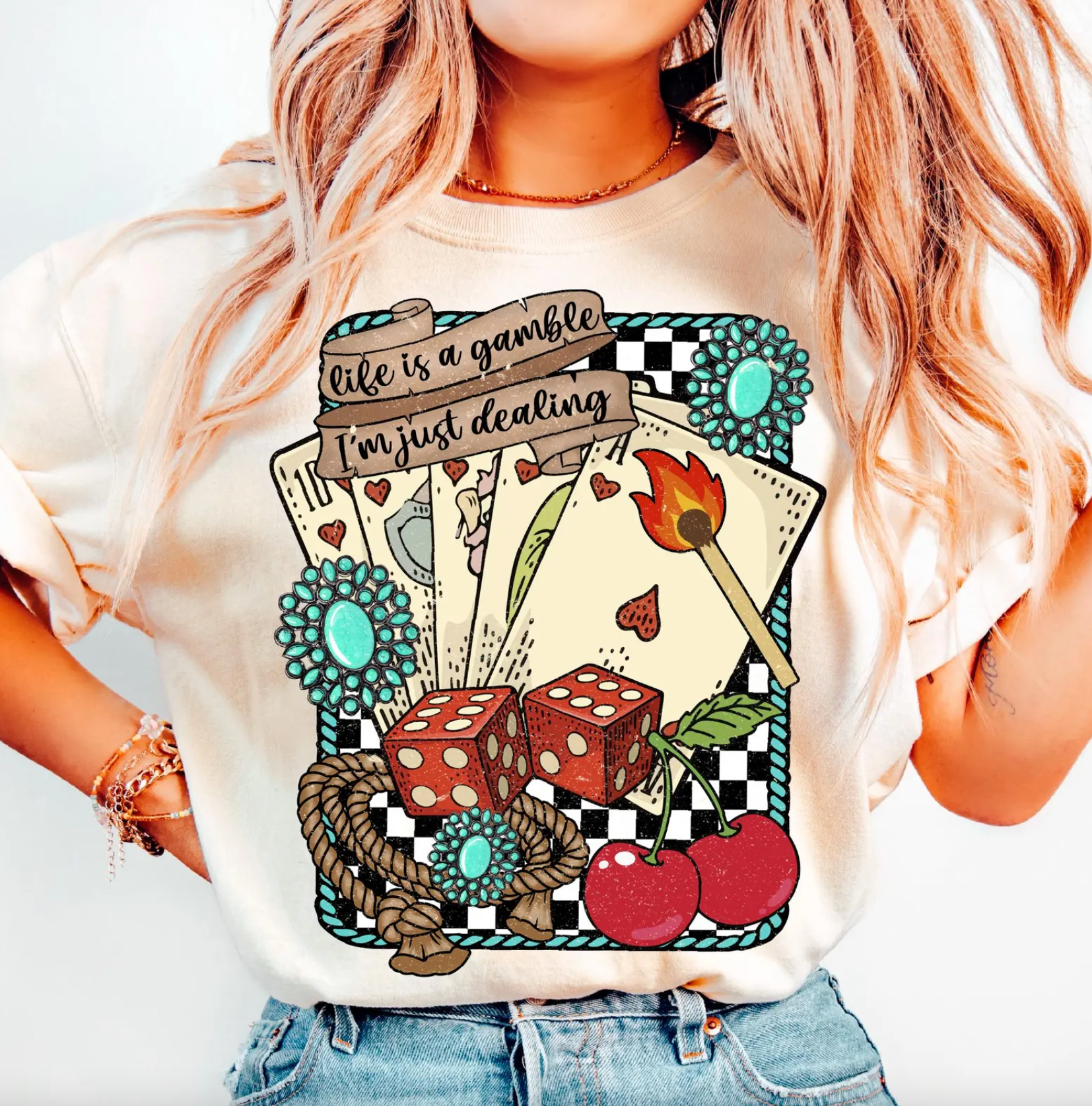 Life Is A Gamble Tee : Black / 2-XL