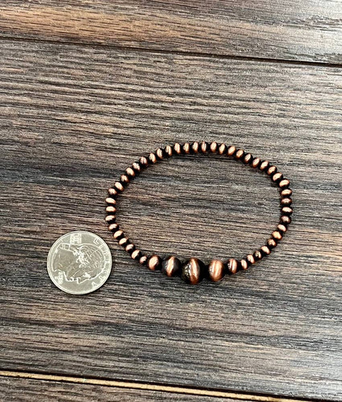 711568, Copper Navajo Stretch Bracelet