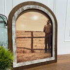 Cowboy looking over his land: Small