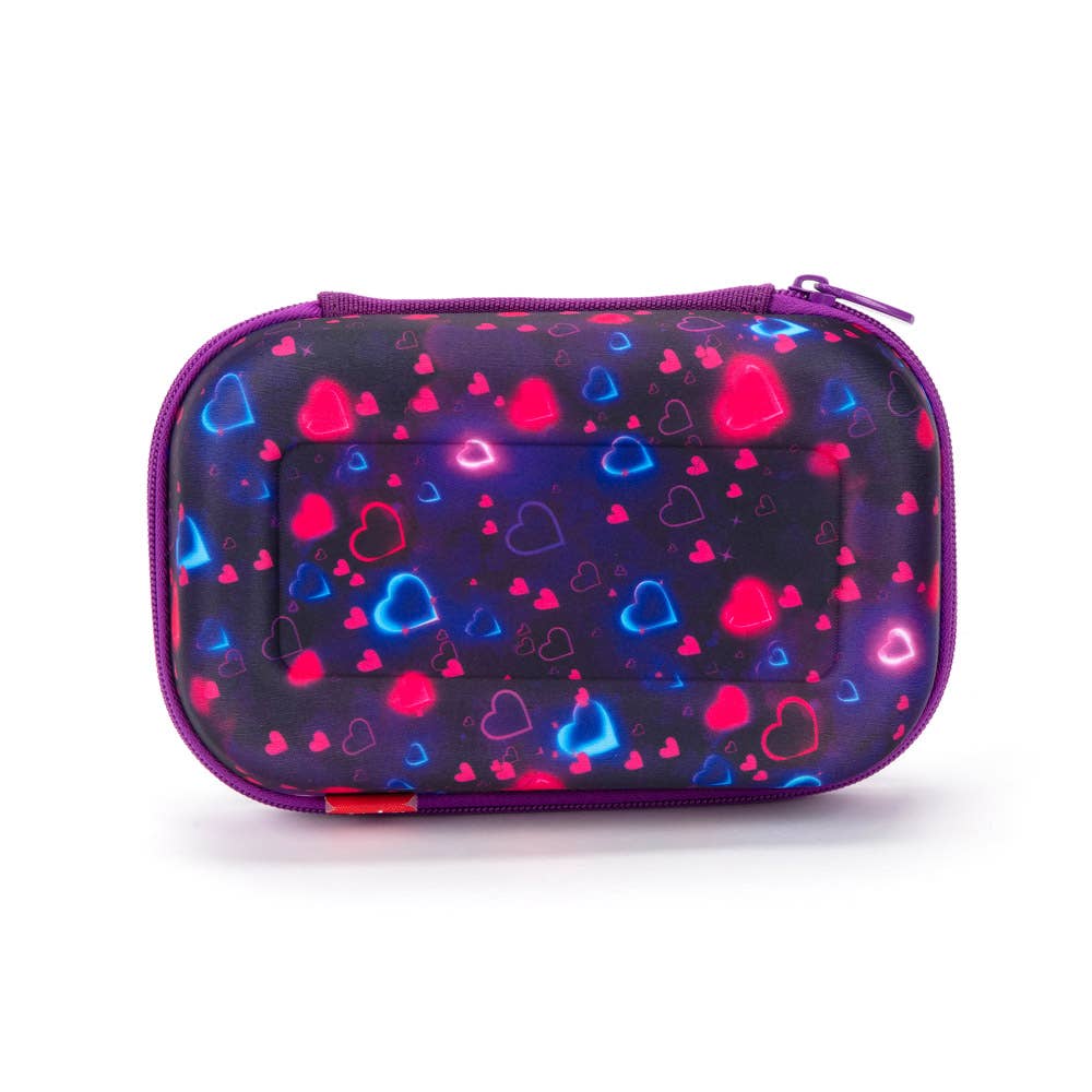 ZIPIT Clear Top Pencil Box for Kids, Pencil Case: Heart