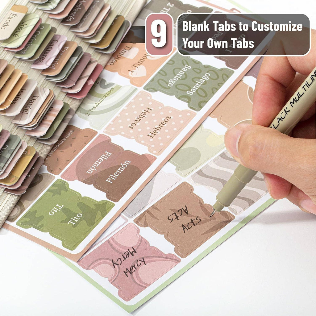 Spanish Bible Tabs Boho Laminated Set