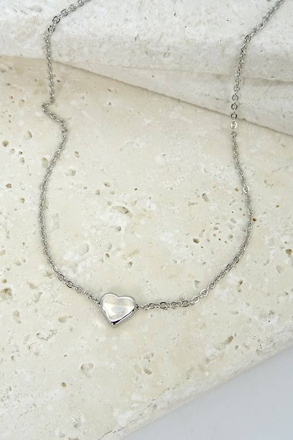 CLASSIC MINI HEART NECKLACE  | 47N15737-HEART: SILVER