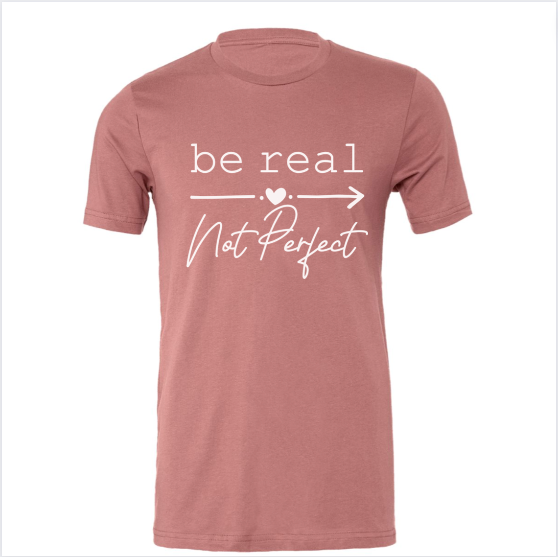Be Real Not Perfect Tee: Grey / X-Large
