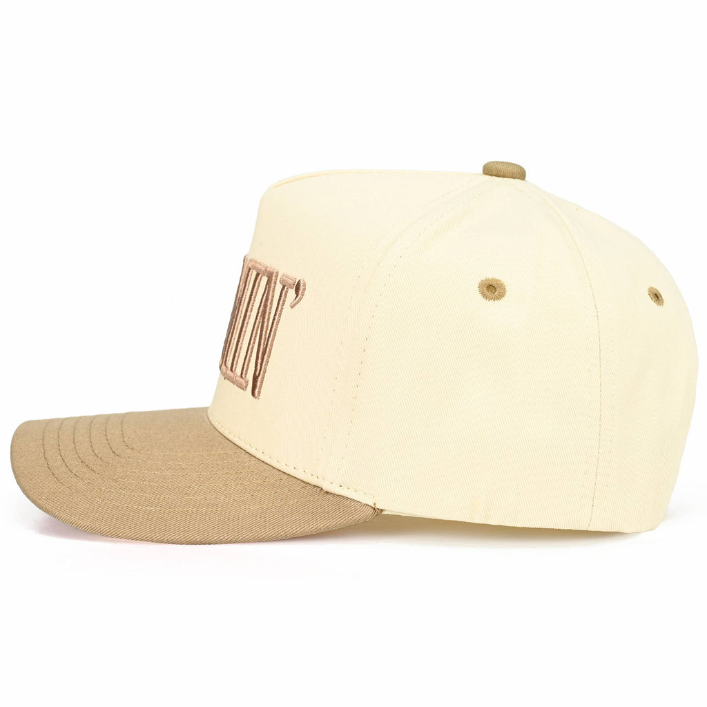 C.C MOMMIN Letter Two Tone Trucker Cap: Leopard