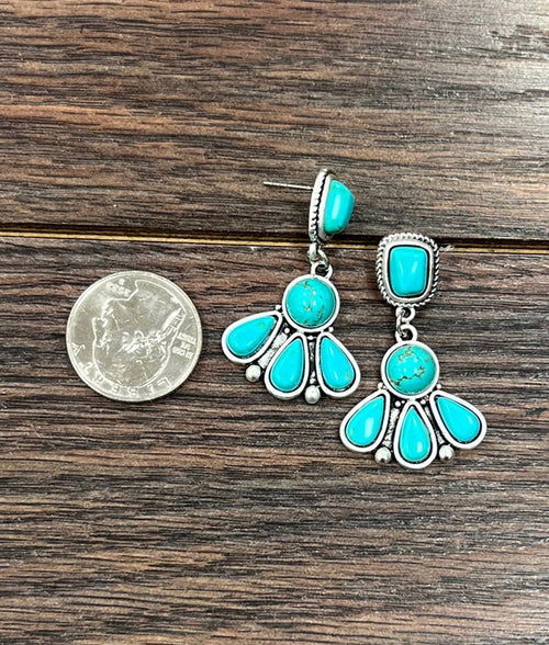724217, Turquoise Post Earrings