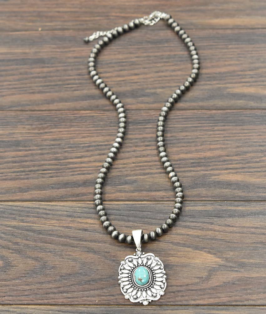 733221, Handmade 30" Navajo Concho Necklace