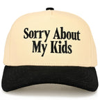 C.C SORRY ABOUT MY KIDS Letter Two Tone Trucker Hat: Sage