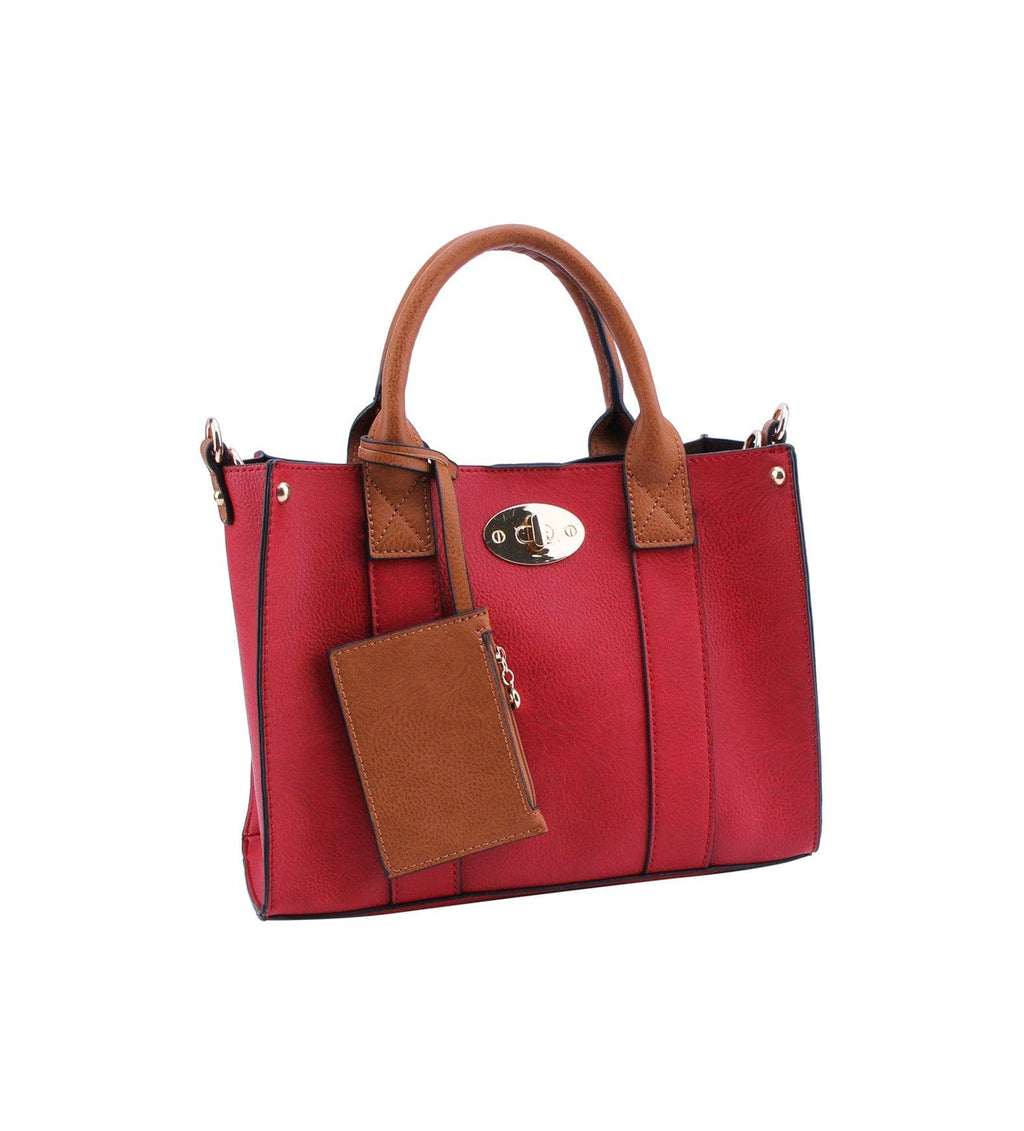 Cameran 3-in-1 Boxy Women's Crossbody Bag & Satchel: Red