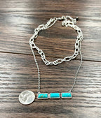 735371, 20" Bar Turquoise Necklace