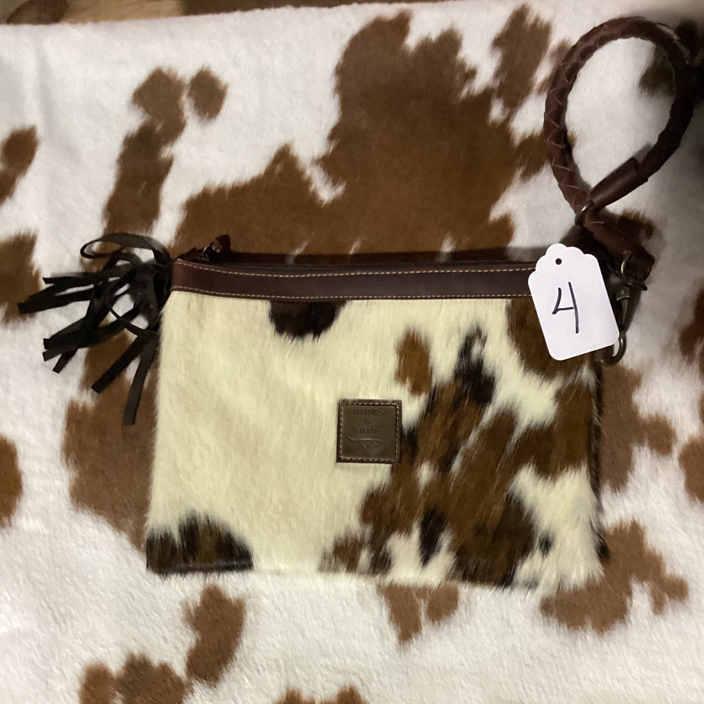 Leather Wristlet Cowhide Clutch Purse - Prudence