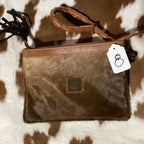 Leather Wristlet Cowhide Clutch Purse - Prudence