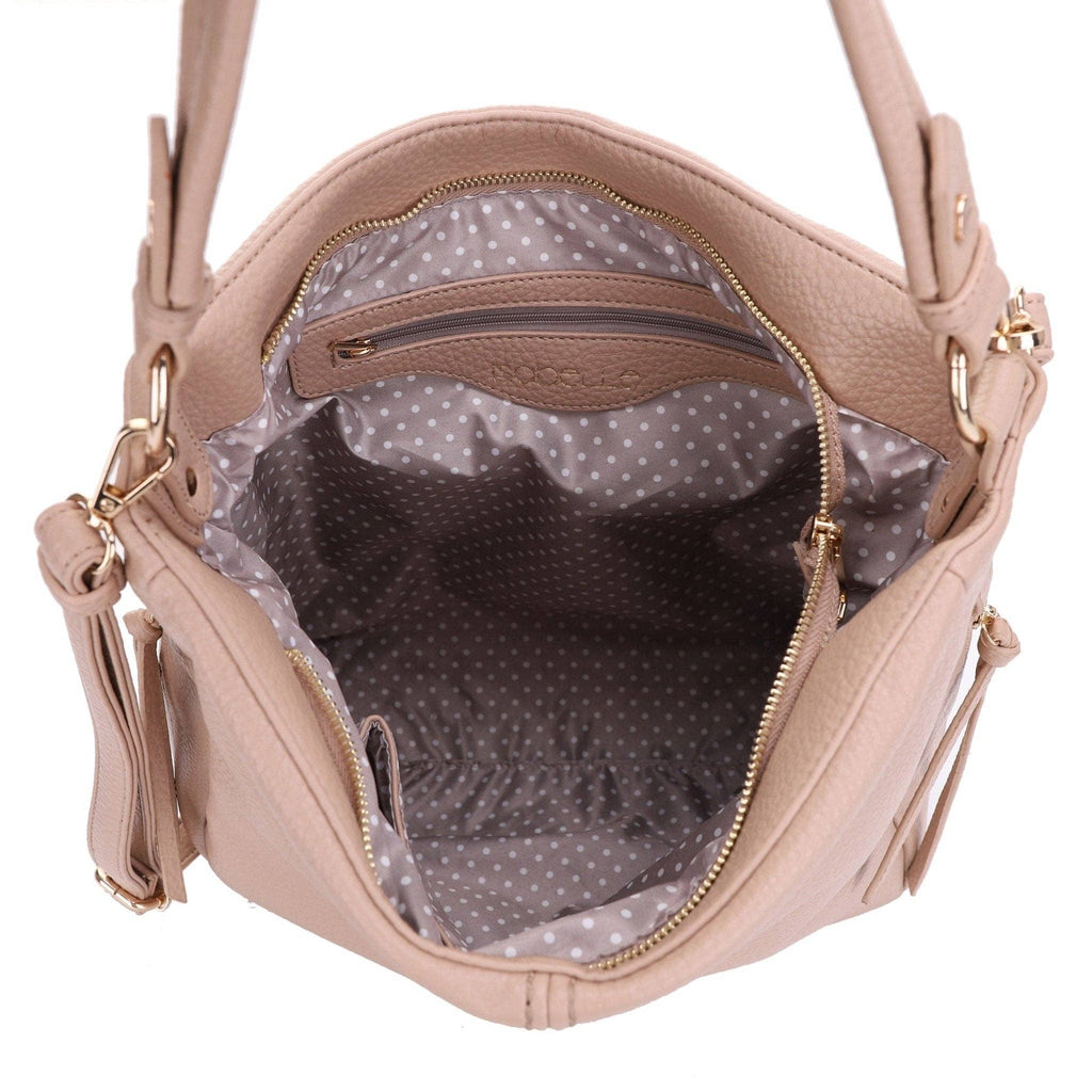 Effie 2 in 1 Hobo Tote Bag With Pouch: Black