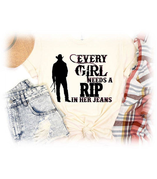 Every Girl Needs a Rip in Her Jeans: Yes / Heather Ice Grey / XL
