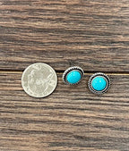 726453, 9mm Round Stone Stud Earrings