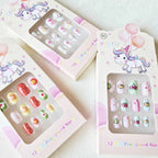 Cute Fake Artificial Kid's False Nail Tips: ASSORTED COLOR / ONE SIZE(12)