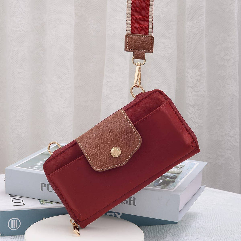 HM030 Mila Smartphone wallet Crossbody with Boho Wristlet: Black