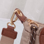 QP782 Quilted Puffer Satchel/Crossbody Bag: Teal