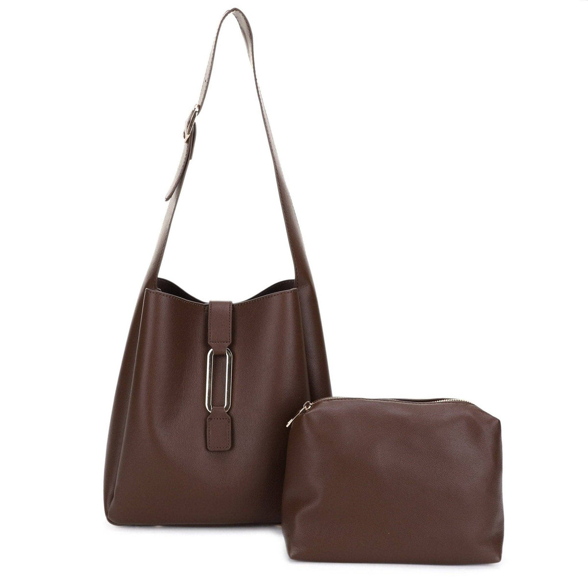 EJ60376 Naeli Tote Bag With Pouch: Olive